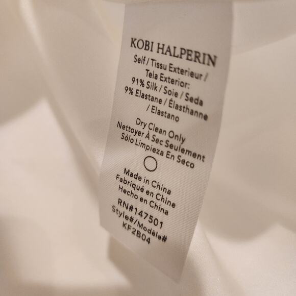 Kobi Halperin Liv ivory silk blouse size XL - Picture 5 of 5